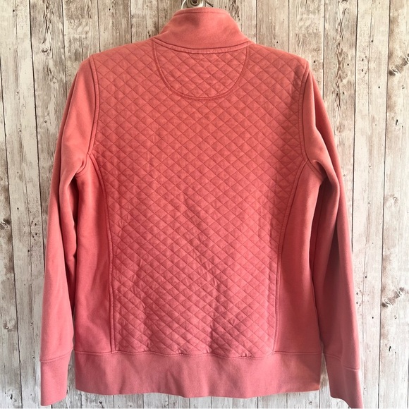 L.L. Bean Women's Quilted Pink Zip Up Sweatshirt Small - Picture 2 of 5